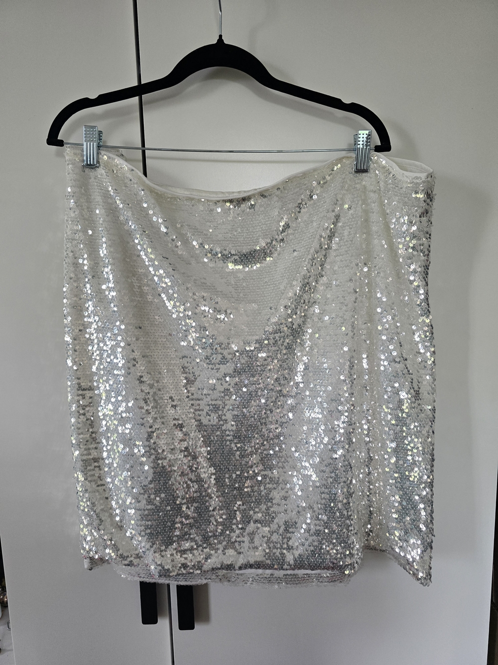Eloquii Silver Sequin Skirt
